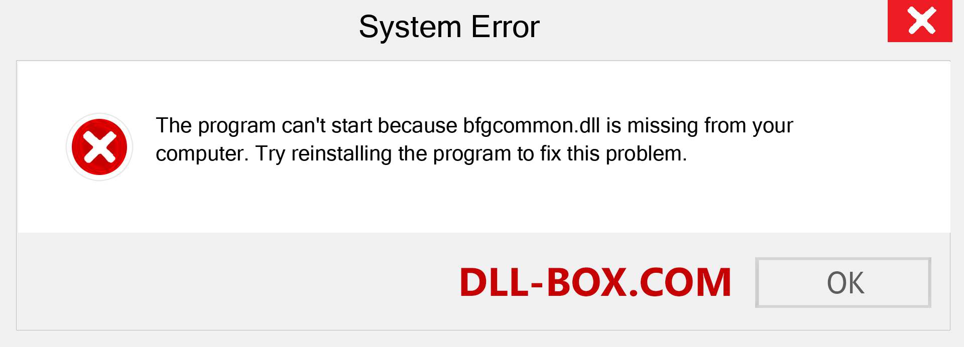  bfgcommon.dll file is missing?. Download for Windows 7, 8, 10 - Fix  bfgcommon dll Missing Error on Windows, photos, images